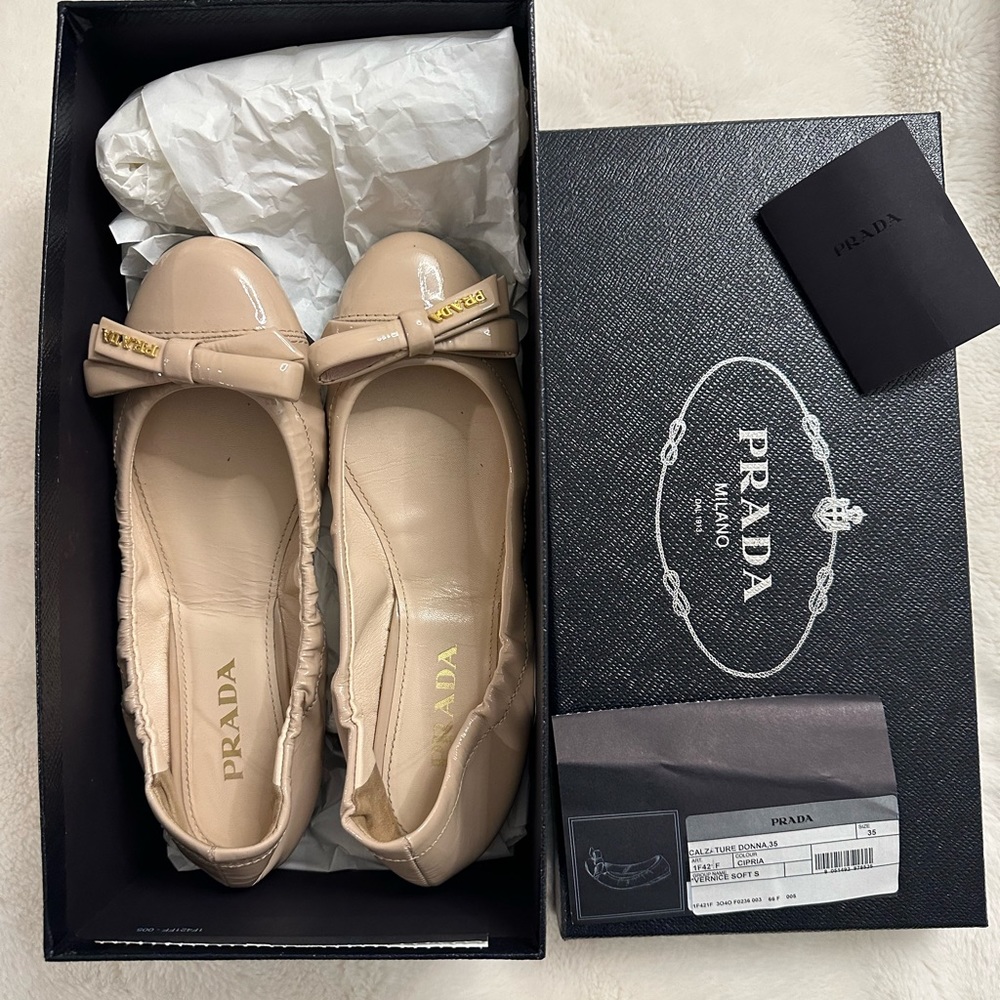 Authentic Prada ballerina flats